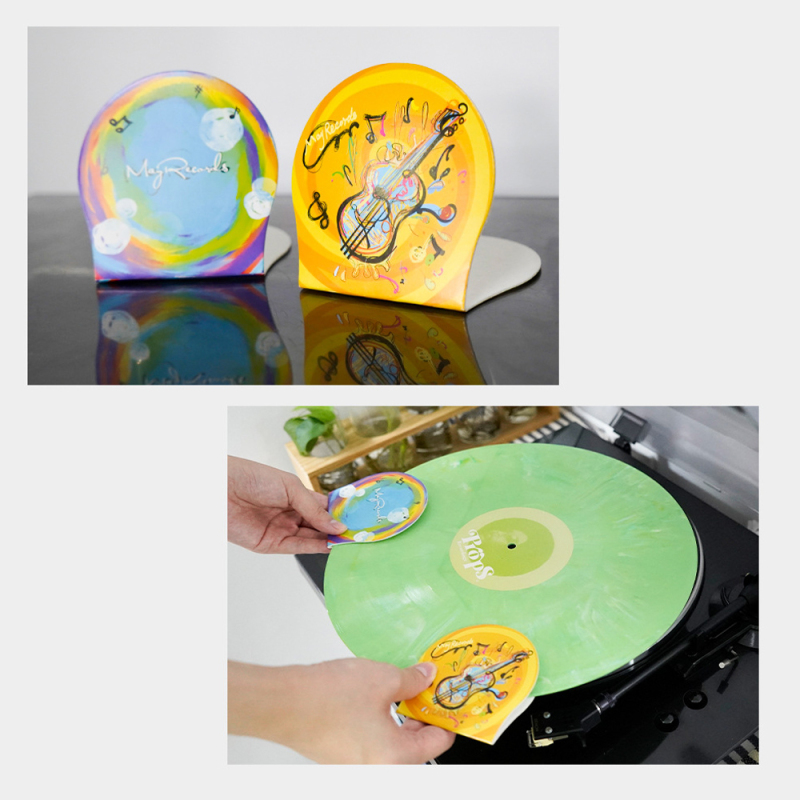 Vinyl Record Cleaner - 2pcs Record Cleaner Handler Mitt Vinyl