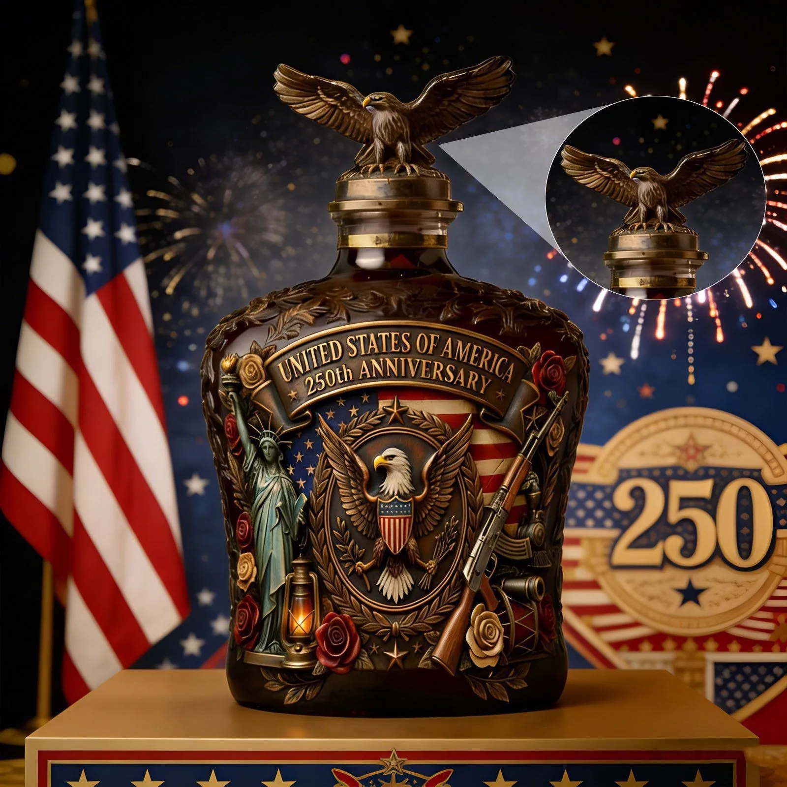 Vintage American Freedom Eagle - Vintage Collectible Liquor Bottles recension och pris