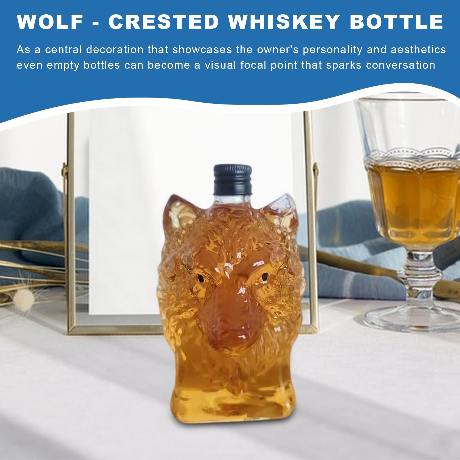 Whiskey Bottle Wolf Shape Wine - Vintage Collectible Bottles recension och pris