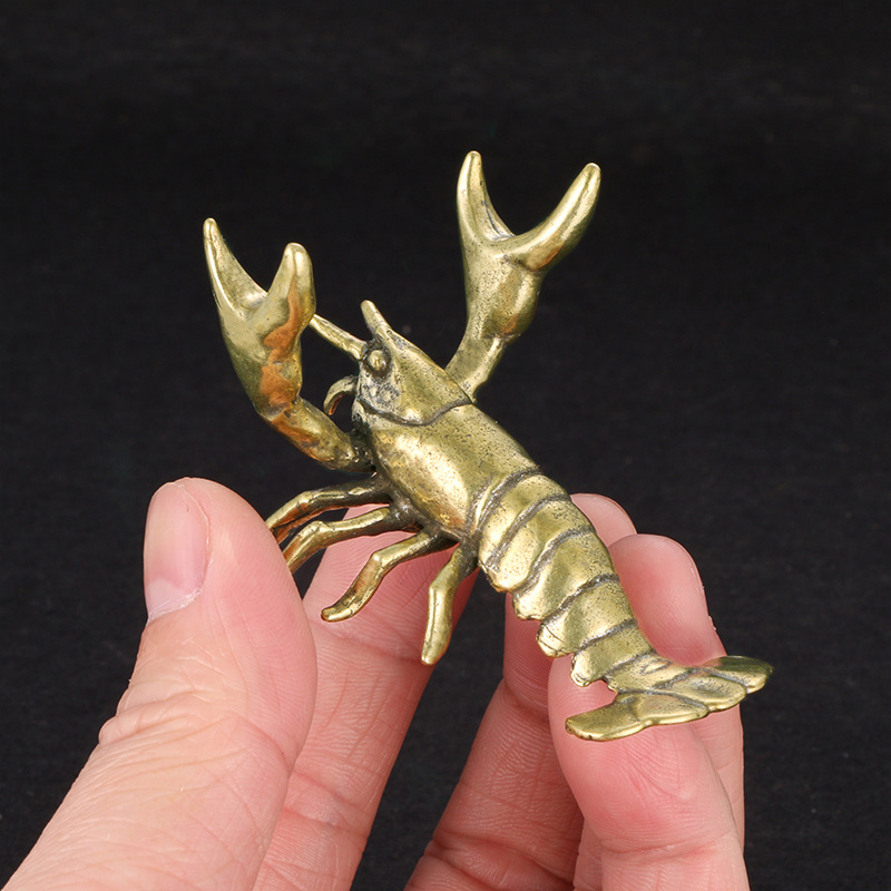 【F】Solid Brass Crayfish Orname - Vintage Collectible Pens recension och pris