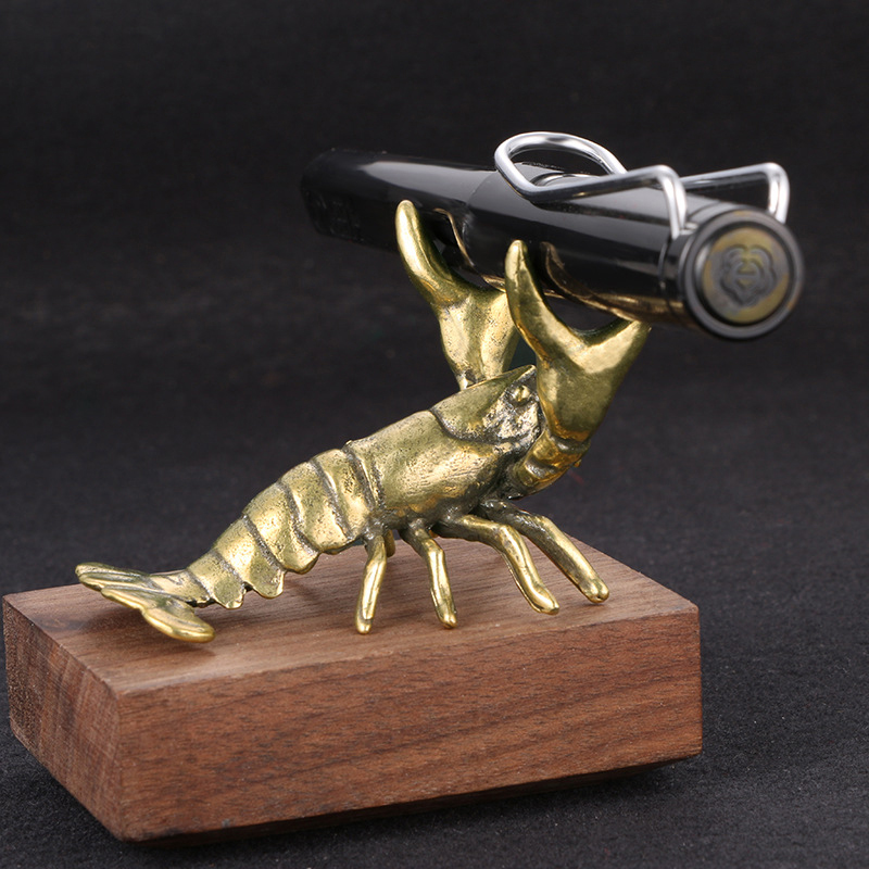 【F】Solid Brass Crayfish Orname - Vintage Collectible Pens recension och pris