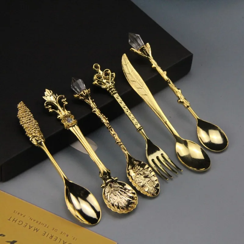 6Pcs/Set Vintage European Pala - Vintage Collectible Spoons recension och pris