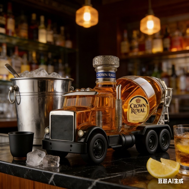 Vintage Truck Design Glass Whi - Vintage Collectible Liquor Bottles recension och pris